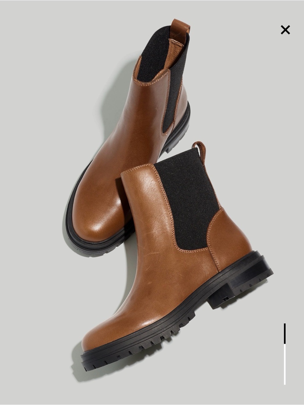 Madewell The Bradley Chelsea’s lugsole boot stable brown